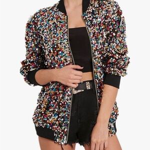 Multicolor Sequin Women's Jacket